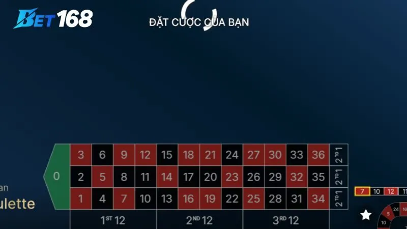 Điểm mặt vài chiến thuật đánh Roulette Bet168 rinh thưởng cực lớn